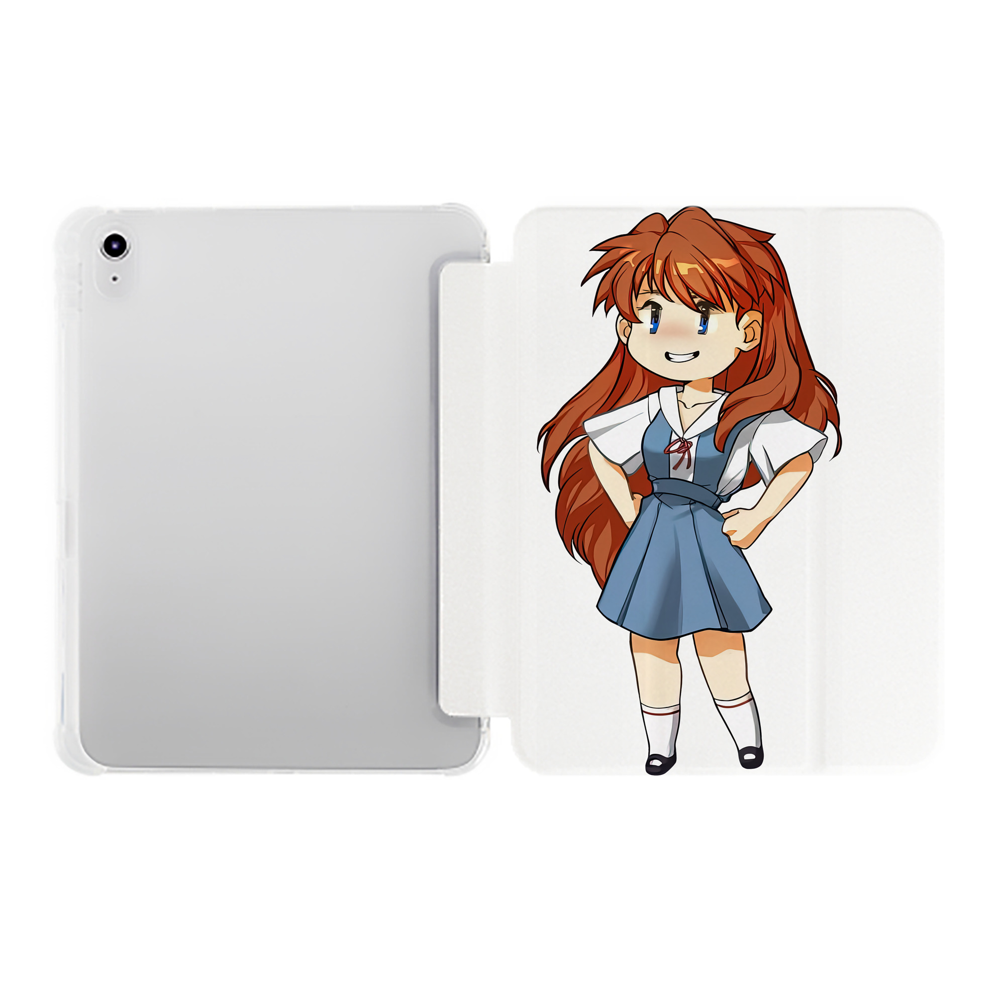 （画像用） EVA 新世紀エヴァンゲリオン IPad ケース ペン収納付き 三つ折りスタンド PUレザー×シリコン 対応機種9.5/10.5/10.9インチ